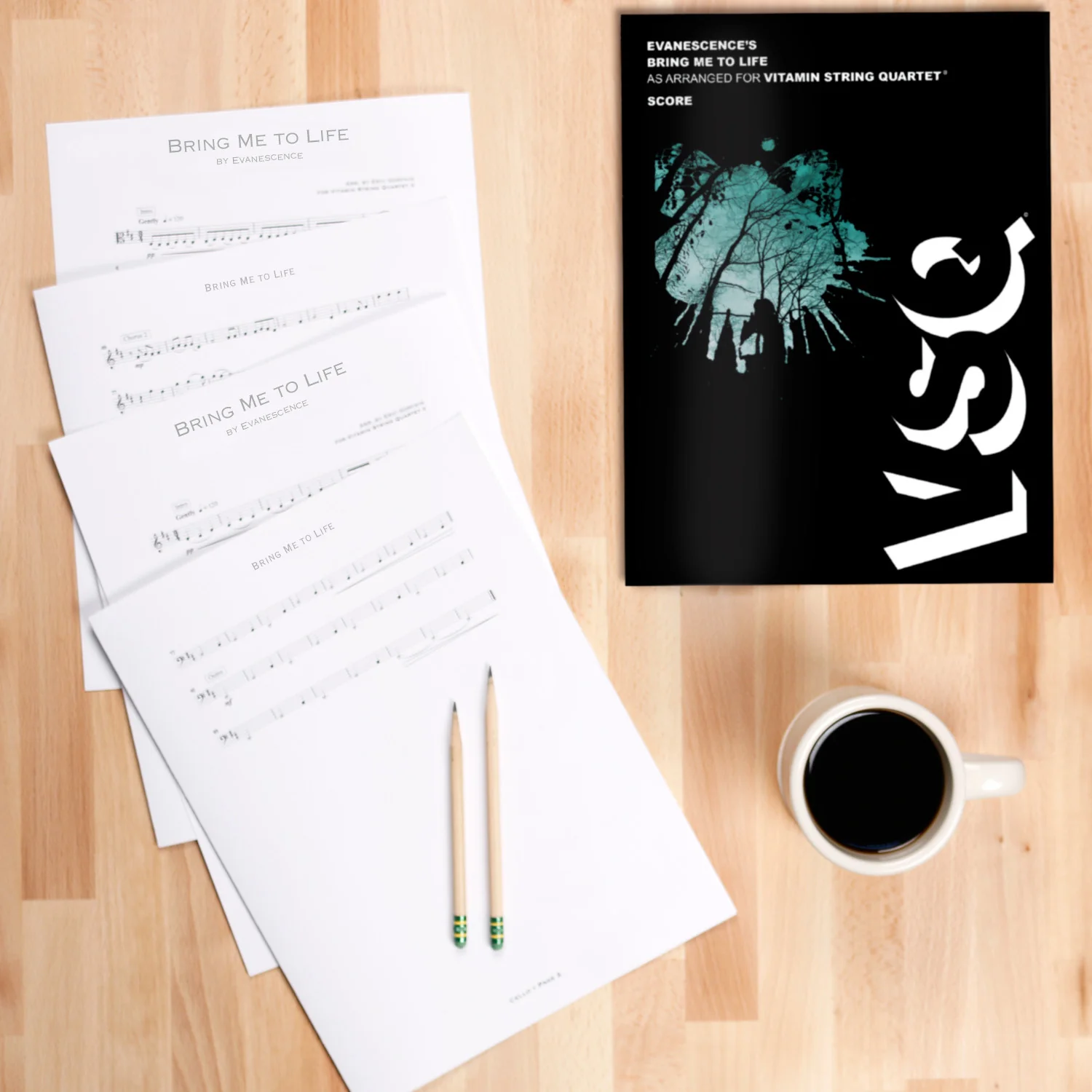 Evanescence's "Bring Me to Life" as Arranged for VSQ (Sheet Music) - Image 2