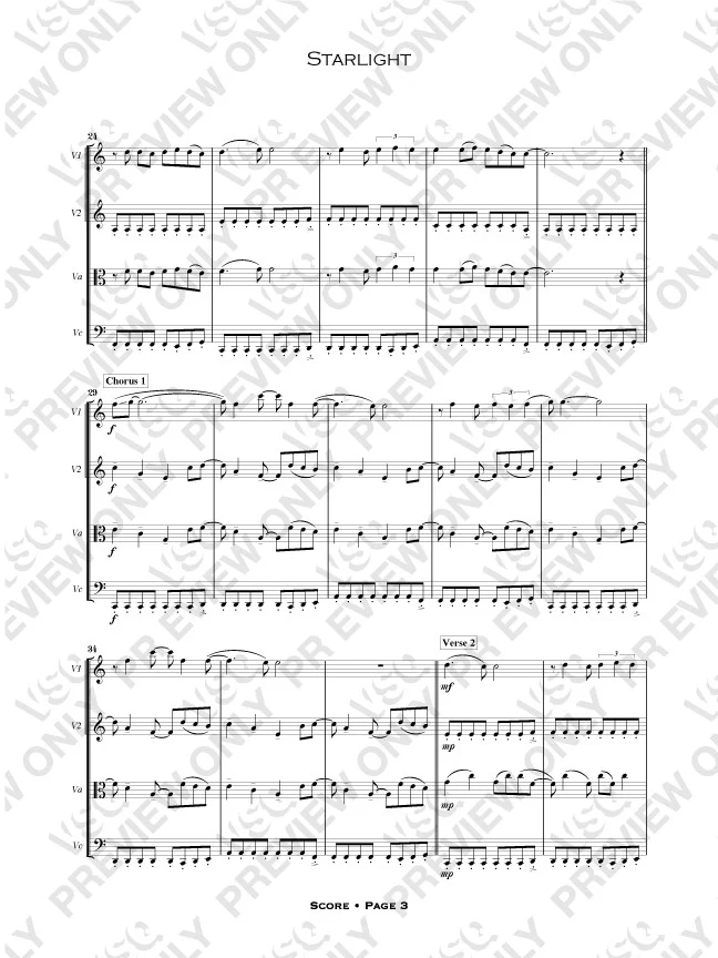 Muse's "Starlight" as Arranged for VSQ (Sheet Music) - Image 4
