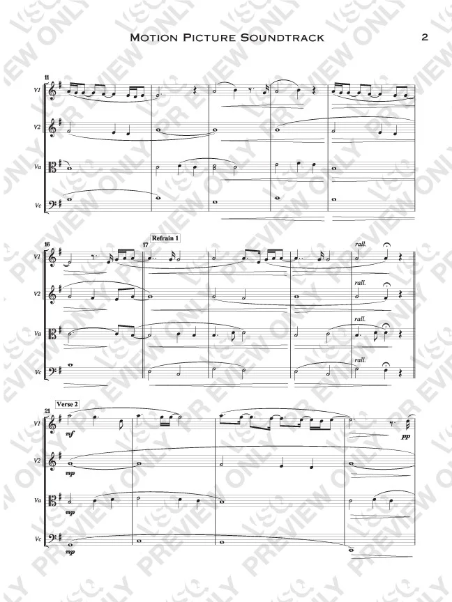 Radiohead's "Motion Picture Soundtrack" as Arranged for VSQ (Sheet Music) - Image 3