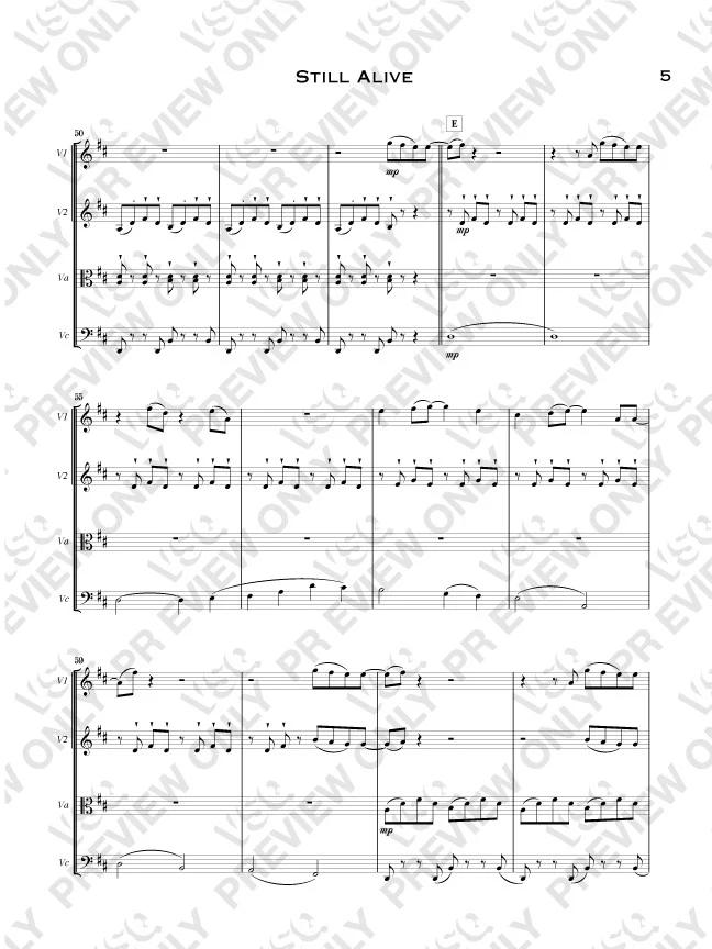 Still Alive (from Portal) as Arranged for VSQ (Sheet Music) - Image 3