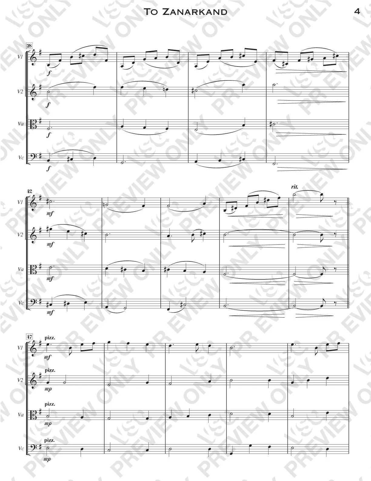 To Zanarkand (from Final Fantasy X) as Arranged for VSQ (Sheet Music) - Image 3